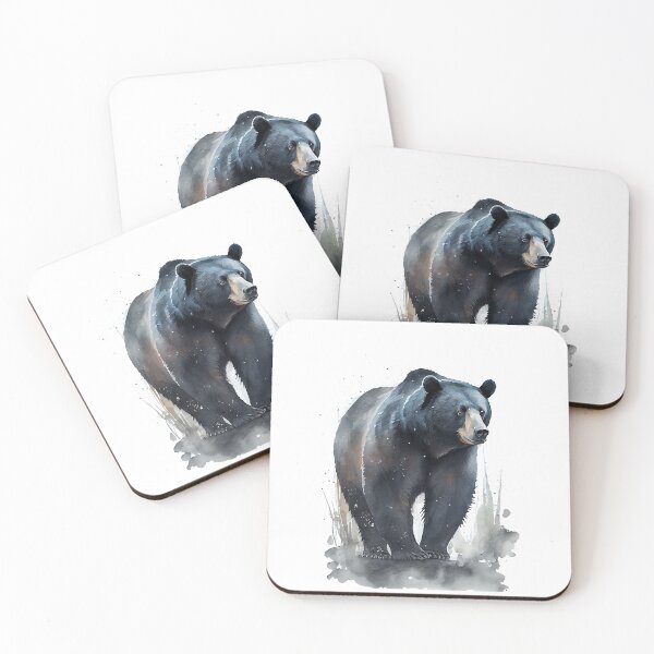 Item preview, Majestic Black Bear Wildlife Collection - Watercolor Art | Digital Art designed and sold by Peek-Designs.