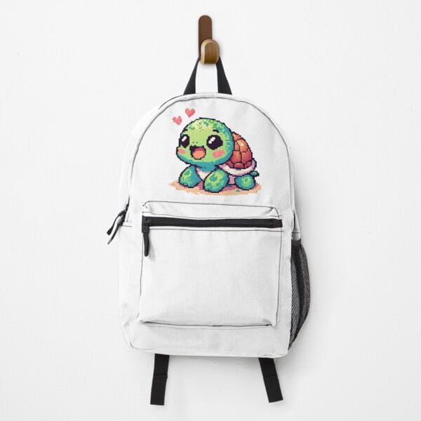 Item preview, Cute turtle with hearts, pixelart designed and sold by Luvrr Pixels.