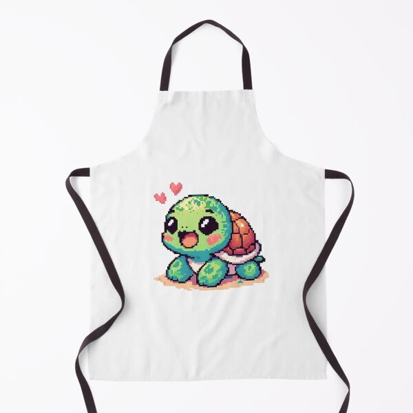 Item preview, Cute turtle with hearts, pixelart designed and sold by Luvrr Pixels.