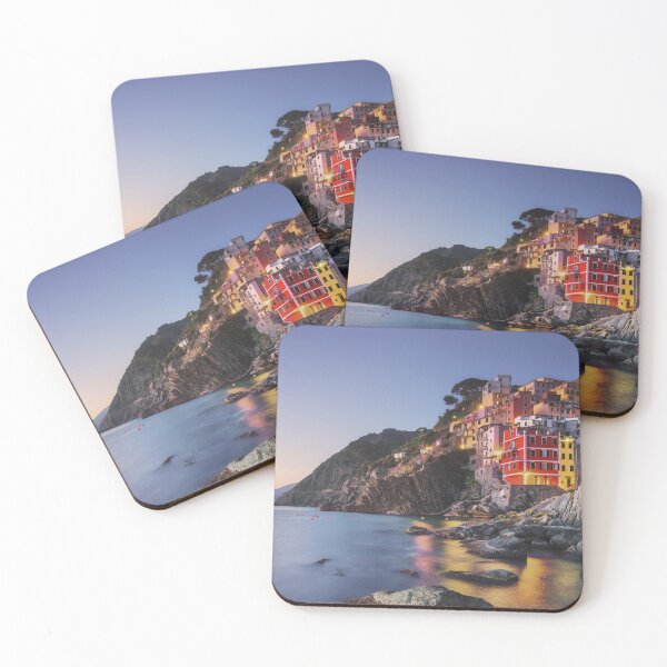 Item preview, Riomaggiore town, cape and sea at sunset. Cinque Terre, Liguria, Italy designed and sold by Stefano Orazzini.
