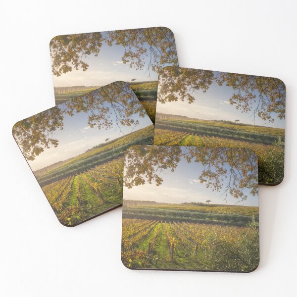 Item preview, Tree and vineyards, autumn landscape in Chianti region at sunset. Castelnuovo Berardenga, Tuscany, Italy designed and sold by Stefano Orazzini.