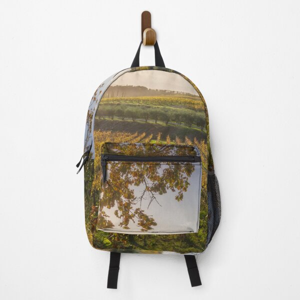 Item preview, Tree and vineyards, autumn landscape in Chianti region at sunset. Castelnuovo Berardenga, Tuscany, Italy designed and sold by Stefano Orazzini.