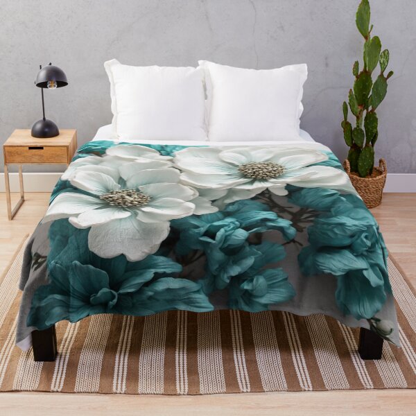Item preview, Imaginary Beautiful Teal Flower designed and sold by LunarNebula.