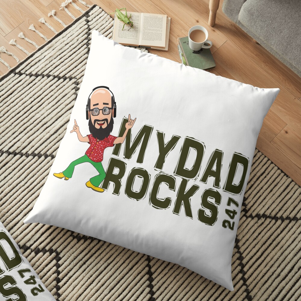My Dad Rocks 24/7 - Logo Floor Pillow