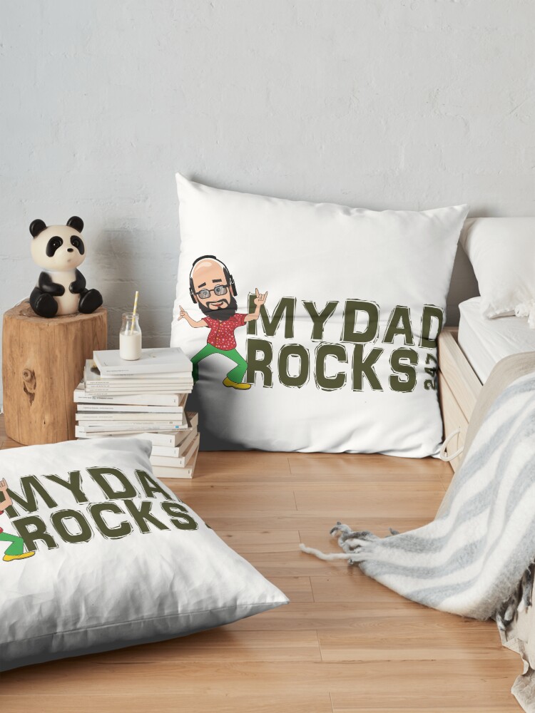 Alternate view of My Dad Rocks 24/7 - Logo Floor Pillow