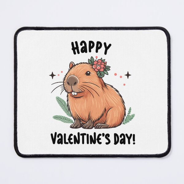 Item preview, Sending Capybara Love on Valentines Day designed and sold by EmeraldeaArt.