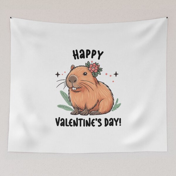 Item preview, Sending Capybara Love on Valentines Day designed and sold by EmeraldeaArt.