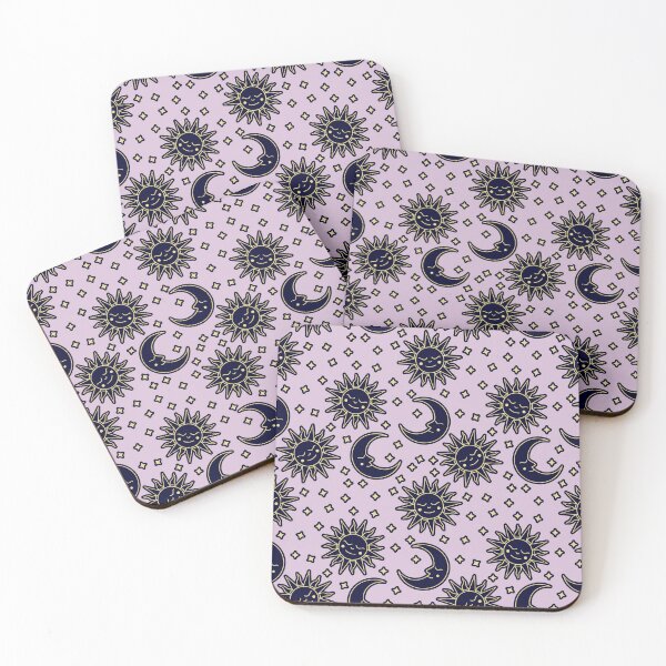 Item preview, purple sun and moon celestial print designed and sold by dottiedigitals.