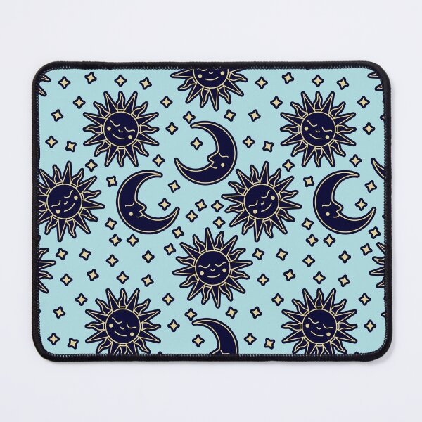 Item preview, blue sun and moon with faces designed and sold by dottiedigitals.