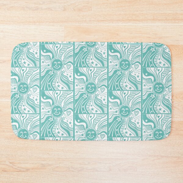 Item preview, Sun Print - Greeny Blue Background designed and sold by Helen McCartney Designs.