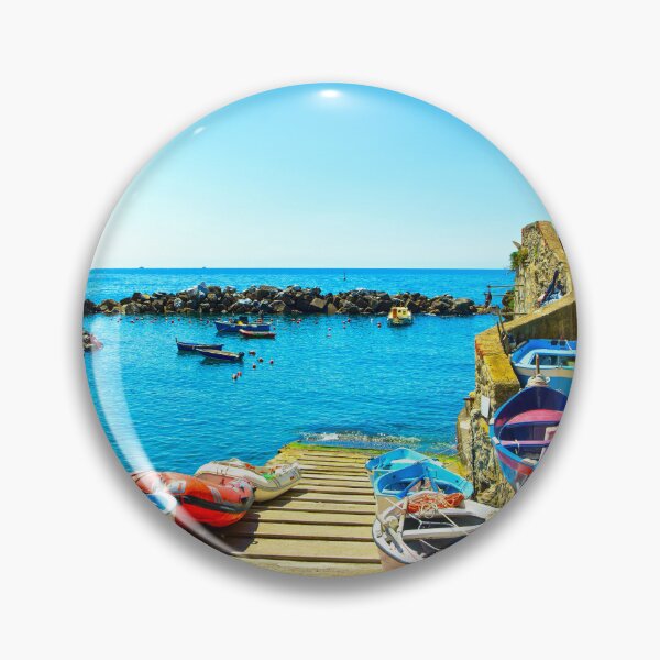 Item preview, Riomaggiore village, boats and sea. Cinque Terre, Ligury, Italy designed and sold by Stefano Orazzini.