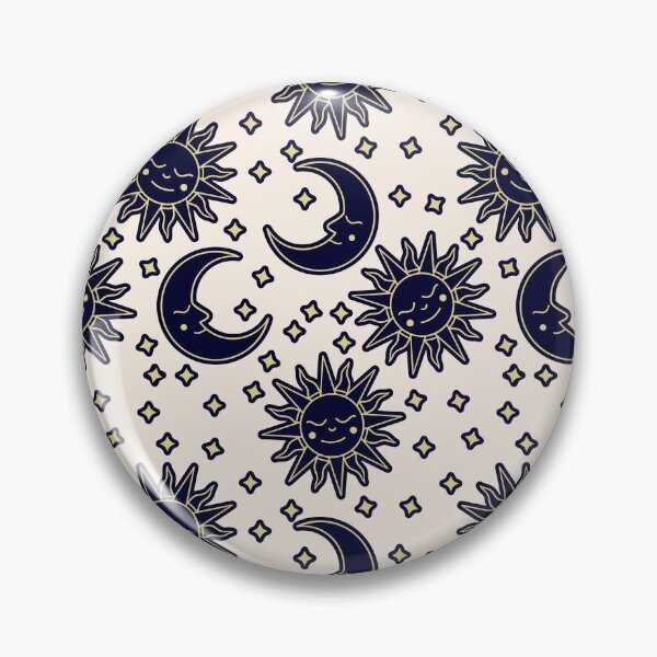 Item preview, pink sun and moon pattern designed and sold by dottiedigitals.