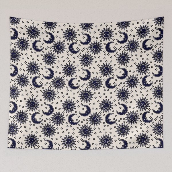 Item preview, pink sun and moon pattern designed and sold by dottiedigitals.
