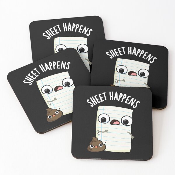 Item preview, Sheet Happens Funny Paper Puns (Dark BG) designed and sold by punnybone.
