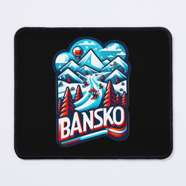 Item preview, Bansko Ski Resort Art Funny Gifts designed and sold by BadhbhArt.