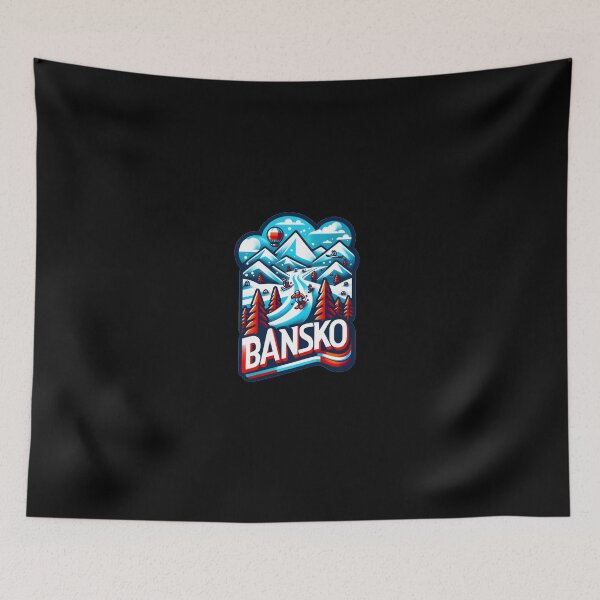 Item preview, Bansko Ski Resort Art Funny Gifts designed and sold by BadhbhArt.