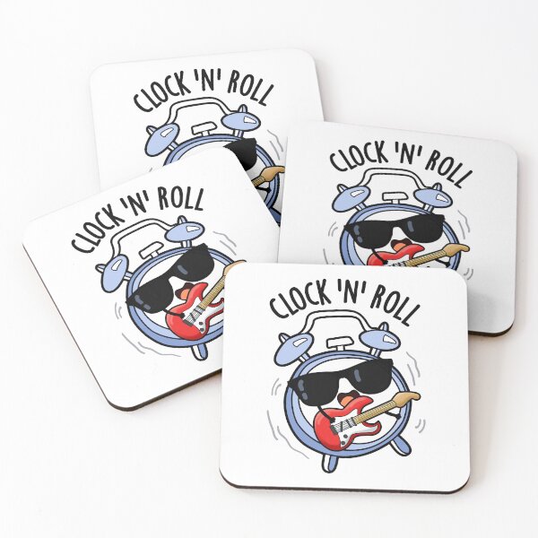 Item preview, Clock And Roll Funny Rock Puns designed and sold by punnybone.