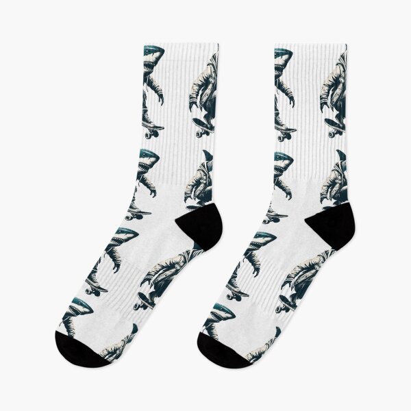 Item preview, Retro Vintage Shark Skater Skateboarder designed and sold by TomFrontierArt.