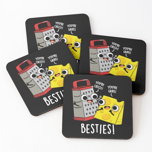 Item preview, Besties Funny Cheese Grater Puns (Dark BG) designed and sold by punnybone.