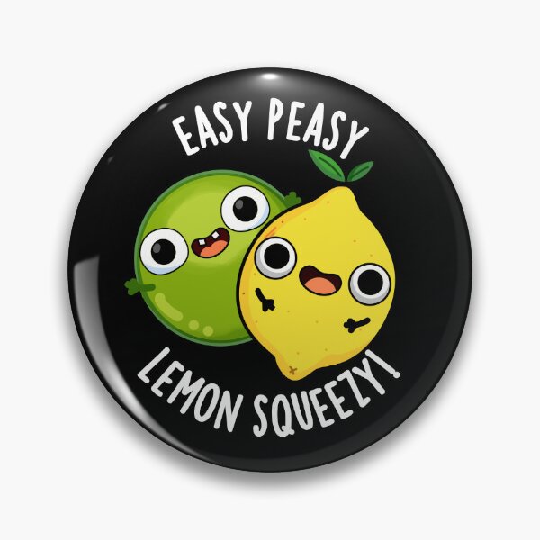 Item preview, Easy Peasy Lemon Squeezy Funny Fruit Puns (Dark BG) designed and sold by punnybone.