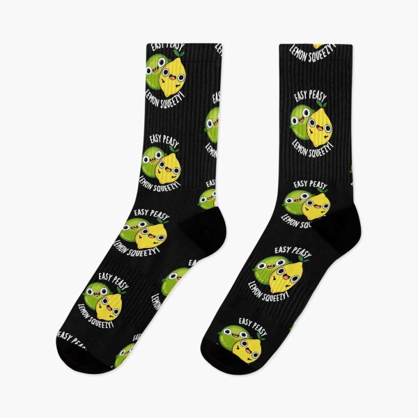 Item preview, Easy Peasy Lemon Squeezy Funny Fruit Puns (Dark BG) designed and sold by punnybone.