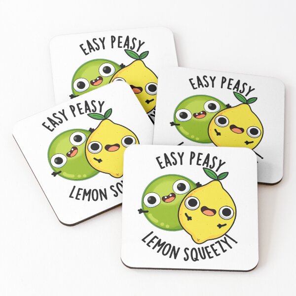 Item preview, Easy Peasy Lemon Squeezy Funny Fruit Puns designed and sold by punnybone.