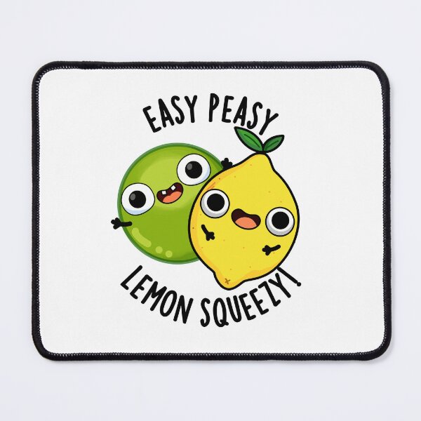 Item preview, Easy Peasy Lemon Squeezy Funny Fruit Puns designed and sold by punnybone.