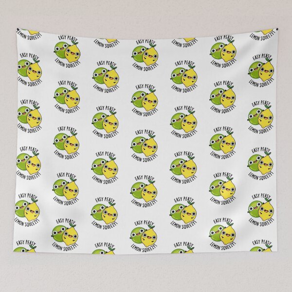 Item preview, Easy Peasy Lemon Squeezy Funny Fruit Puns designed and sold by punnybone.