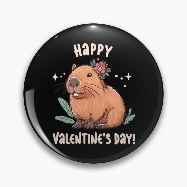 Item preview, Sending Capybara Love: Happy Valentines Day designed and sold by EmeraldeaArt.
