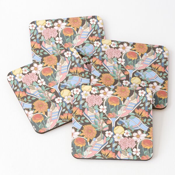 Item preview, Mom's Childhood Tennis Floral - purple designed and sold by Perrin Le Feuvre.