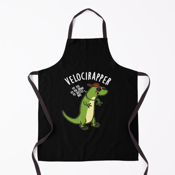 Item preview, Veloci-rapper Funny Dinosaur Puns (Dark BG) designed and sold by punnybone.