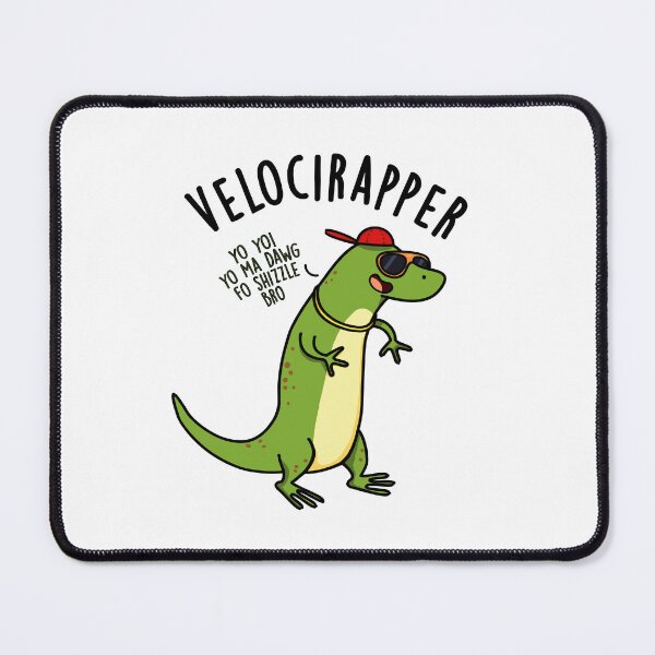 Item preview, Veloci-rapper Funny Dinosaur Puns designed and sold by punnybone.