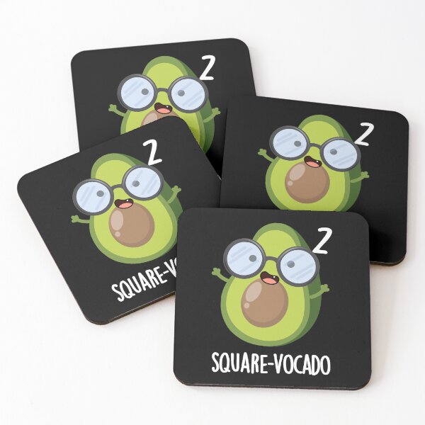 Item preview, Square-vocado Funny Avocado Puns (Dark BG) designed and sold by punnybone.