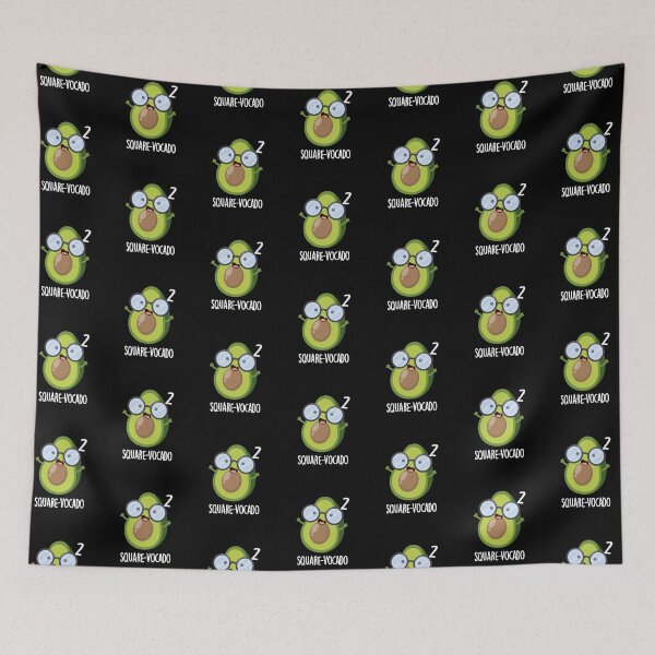 Item preview, Square-vocado Funny Avocado Puns (Dark BG) designed and sold by punnybone.