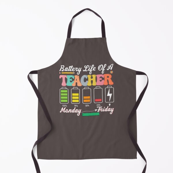Item preview, Funny Battery life of a teacher Monday TO Friday Teachers Day Vintage designed and sold by roboartpixel.