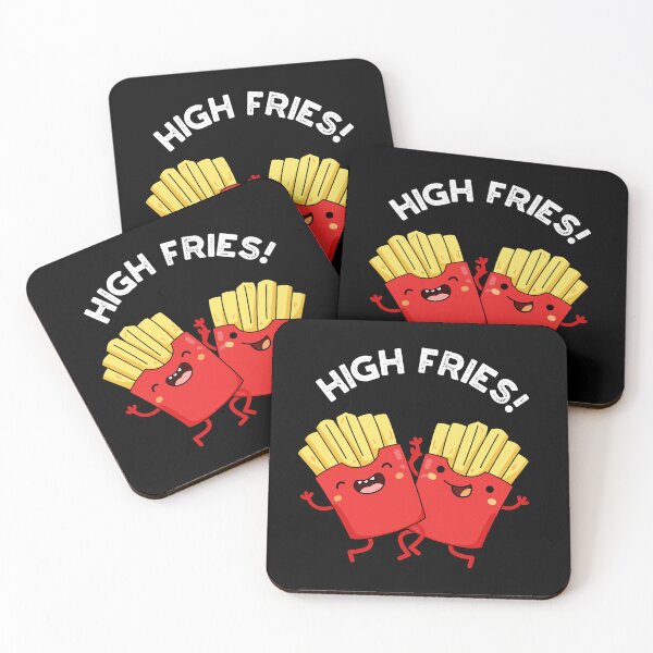 Item preview, High Fries Funny Friend Puns (Dark BG) designed and sold by punnybone.