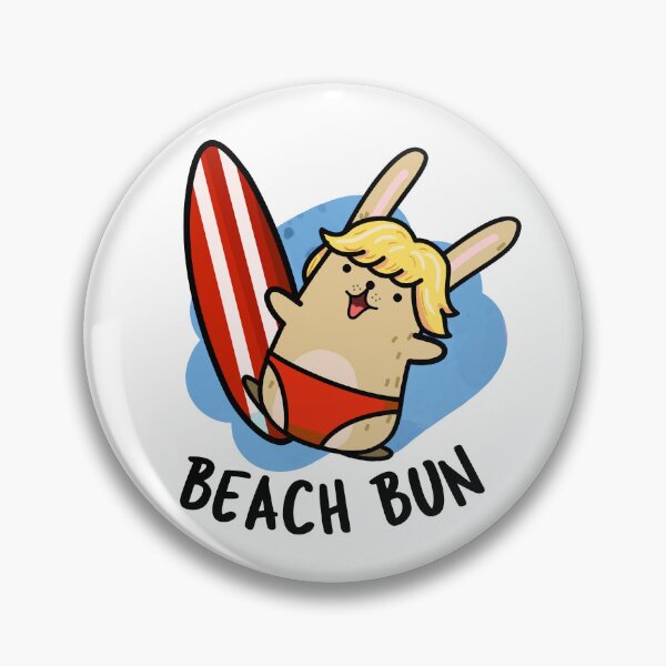 Item preview, Beach Bun Funny Bunny Puns designed and sold by punnybone.