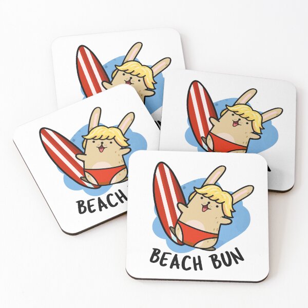 Item preview, Beach Bun Funny Bunny Puns designed and sold by punnybone.