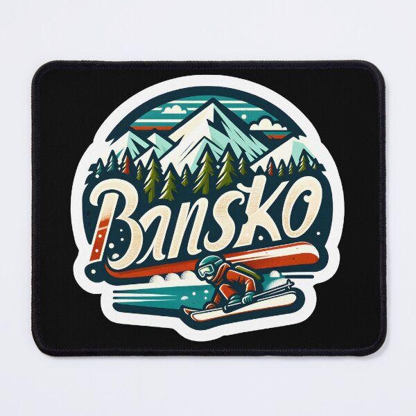 Item preview, Bansko Ski Resort Art Funny Gifts designed and sold by BadhbhArt.