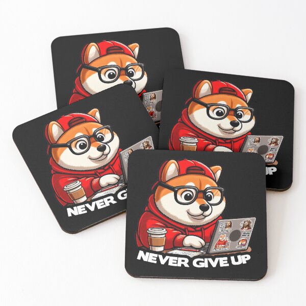 Item preview, Never Give Up Shiba Inu Dog Laptop Homework Hardworking Study Hard designed and sold by plushism.