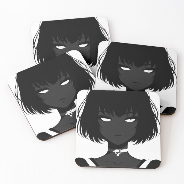 Item preview, Black Girl Anime Mysterious Choker-Wearing Silhouette designed and sold by DethLock.
