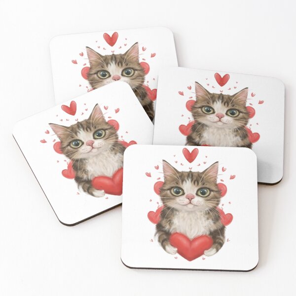 Item preview, Meowy Valentine Love Cat designed and sold by PrintWearZone.