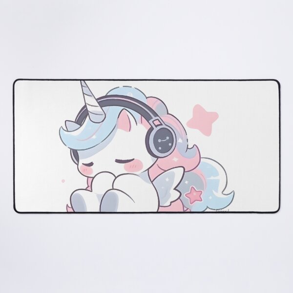 Item preview, Sad Cute Unicon - Listening to Music designed and sold by MalakShams.