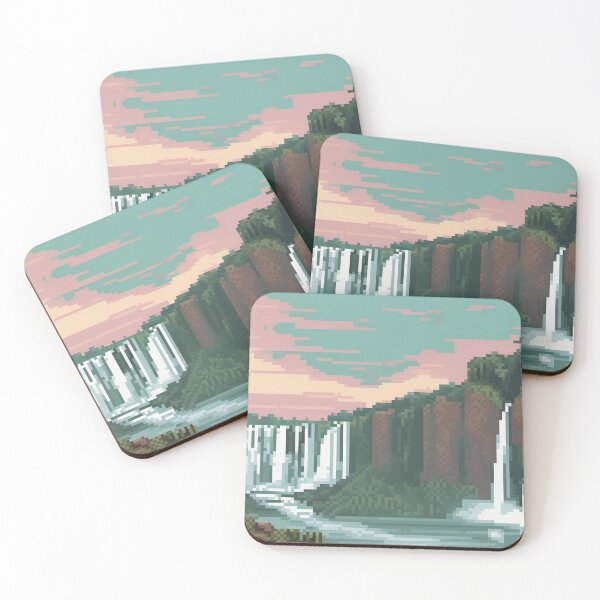 Item preview, Iguazú Falls, Argentina - Pixel Art designed and sold by Pixelartshirt.