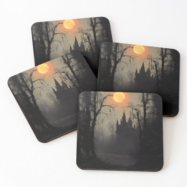 Item preview, The Dark Castle at Sunset designed and sold by darkgothicart.