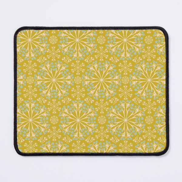 Item preview, Mosaic tile green and cream on yellow background designed and sold by cezidesign.