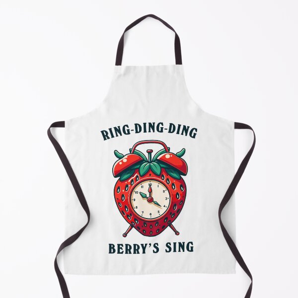 Item preview, Strawberries Clock Ring Ding Ding Cartoon Style designed and sold by CosyTeal.