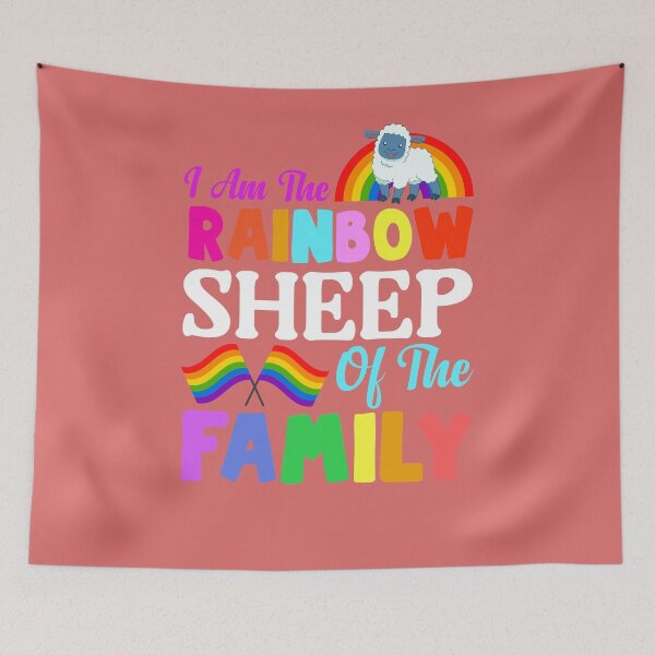 Item preview, I Am The Rainbow Sheep Of The Family Rainbow Color Graphic Design Vintage  designed and sold by roboartpixel.