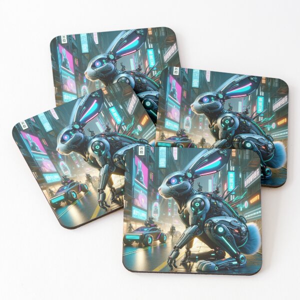 Item preview, Neon Hopper: Cyberpunk Rabbit in the Metropolis designed and sold by Shams-Studio.