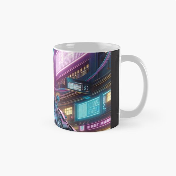 Item preview, Urban Glow: Futuristic Cyber Rabbit in Neon City designed and sold by Shams-Studio.